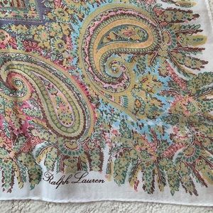 Ralph Lauren Vintage Paisley Silk Scarf